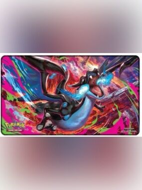 New Pokemon Phantasmal Flames Charizard MEGA X UPC Play Mat - Rubber Playmat